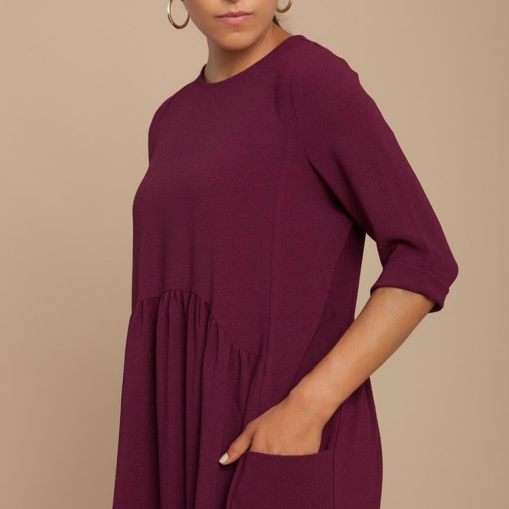 Burgundy Solika Heidi Dress